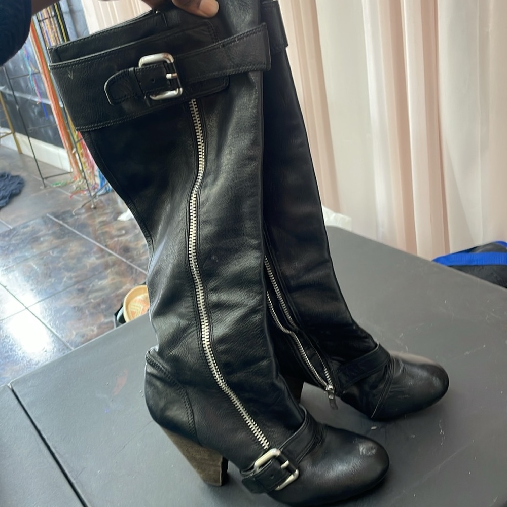 Cool Leather Biker Boots